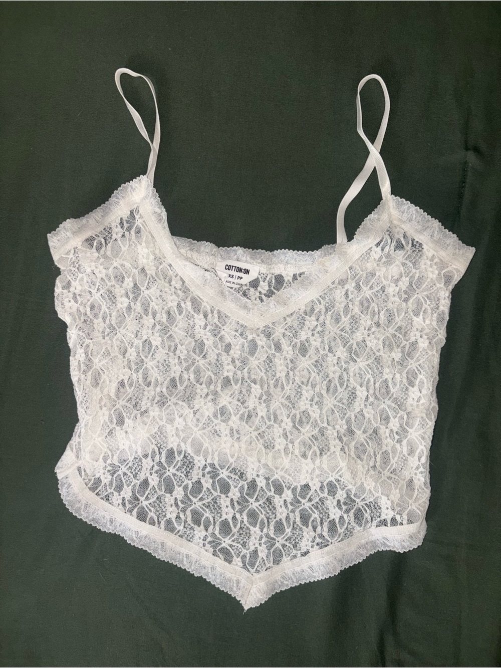 Cotton On White Lace Camisole Cami Tank